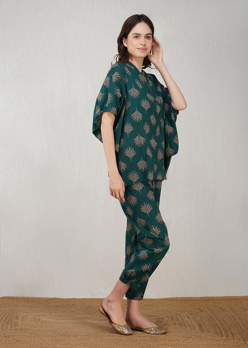 Women's Co-ord Green tree